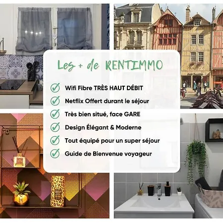 La Halte Troyenne I Parking, Gare - Confort & Cosy Apartman