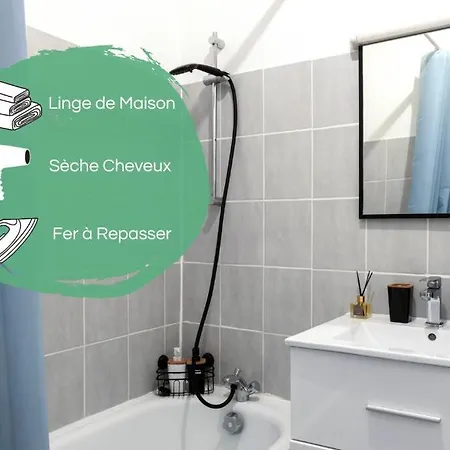 Apartman La Halte Troyenne I Parking, Gare - Confort & Cosy Sainte-Savine